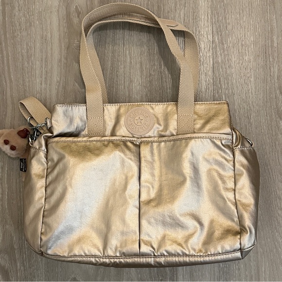 Kipling Bags Kipling Kenzie Metallic Shoulder Bag Gold Poshmark